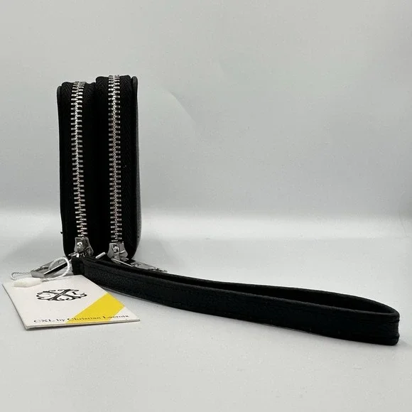 CXL Christian Lacroix Black Double Zip‎ Wristlet Wallet NWT Zip Around New - Picture 7 of 9